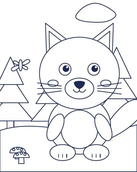 Fox coloring page