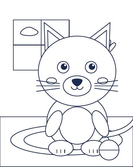 Kitten coloring page