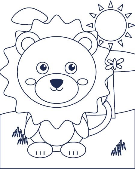 Lion coloring page