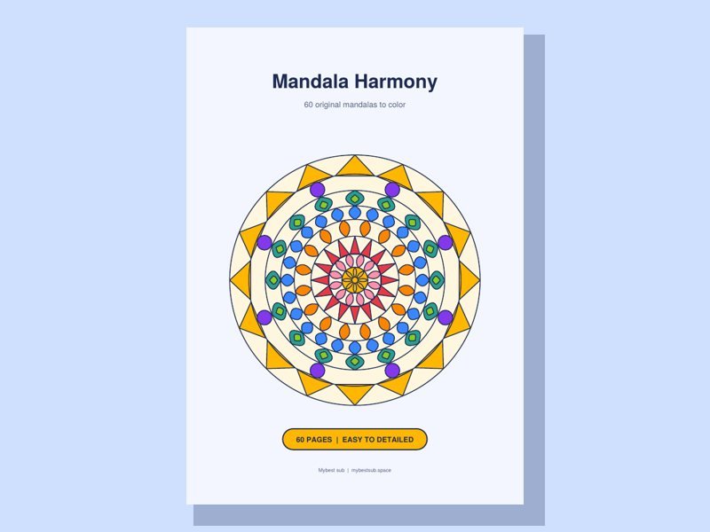 Mandala Harmony coloring book cover