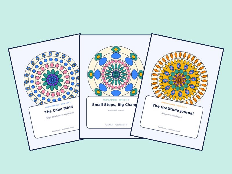 Mindful Reading Pack: 3 eBooks