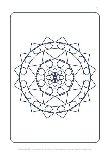 Sample page from Relax & Color Mini Pack