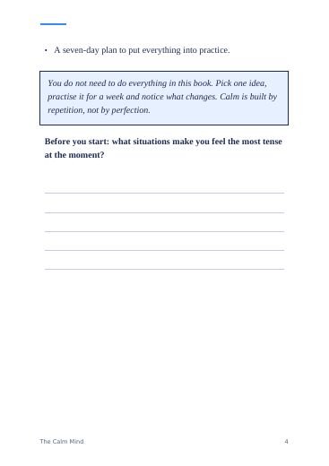 Sample page from Mindful Reading Pack
