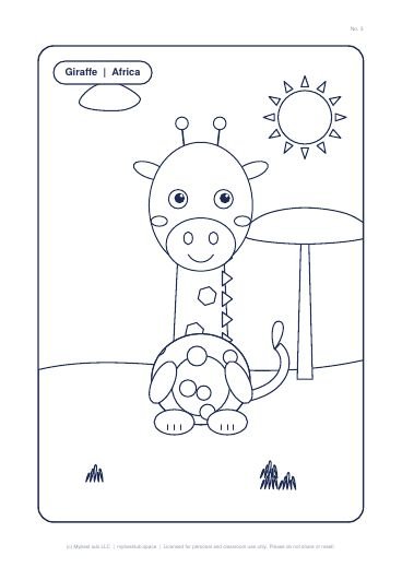 Sample page from Pack of 6 XL Coloring Books
