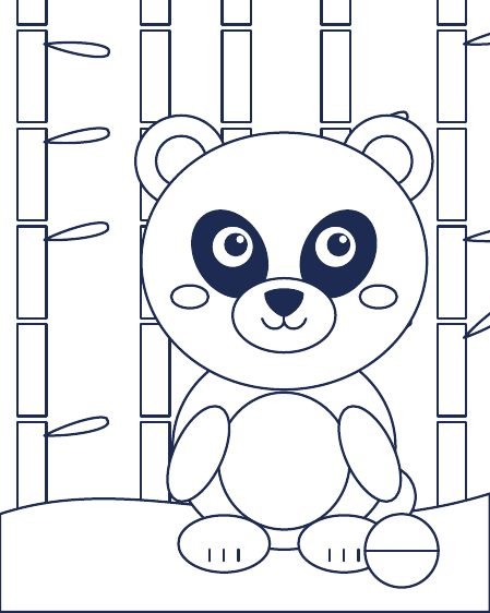 Panda coloring page