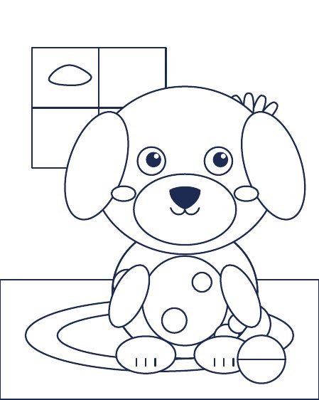 Puppy coloring page