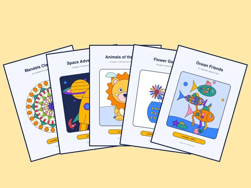 Ultimate Coloring Bundle: 8 printable coloring books